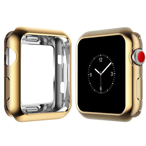 Funda Silicona Ultrafina Goma Carcasa S02 para Apple iWatch 4 40mm Oro