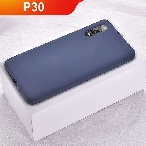 Funda Silicona Ultrafina Goma Carcasa S02 para Huawei P30 Azul