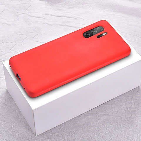 Funda Silicona Ultrafina Goma Carcasa S02 para Huawei P30 Pro New Edition Rojo