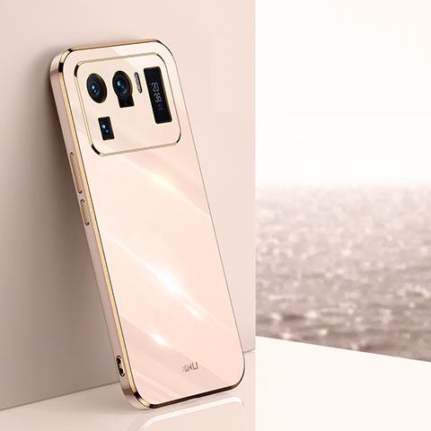 Funda Silicona Ultrafina Goma Carcasa S02 para Xiaomi Mi 11 Ultra 5G Oro