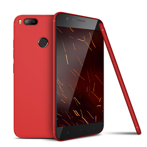 Funda Silicona Ultrafina Goma Carcasa S02 para Xiaomi Mi A1 Rojo