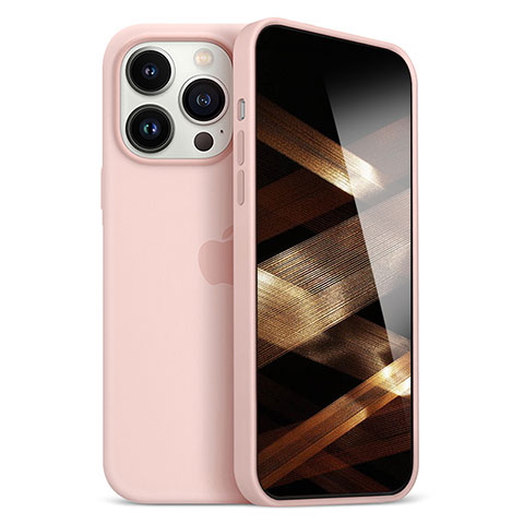 Funda Silicona Ultrafina Goma Carcasa S05 para Apple iPhone 14 Pro Oro Rosa