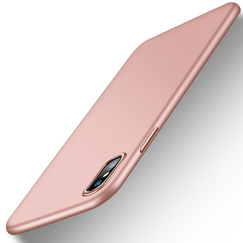 Funda Silicona Ultrafina Goma Carcasa S18 para Apple iPhone Xs Oro Rosa