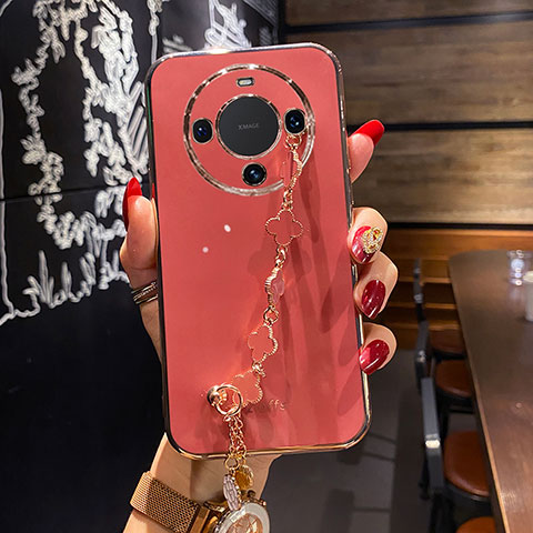 Funda Silicona Ultrafina Goma Carcasa TS1 para Huawei Mate 60 Pro+ Plus Rojo