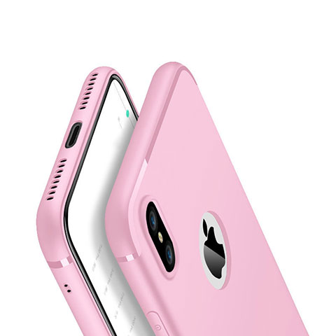 Funda Silicona Ultrafina Goma Carcasa V01 para Apple iPhone Xs Max Rosa