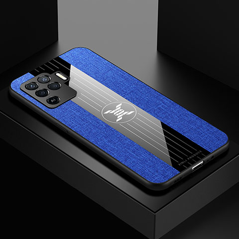 Funda Silicona Ultrafina Goma Carcasa X01L para Oppo F19 Pro Azul