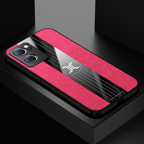 Funda Silicona Ultrafina Goma Carcasa X01L para Oppo Find X5 Lite 5G Rojo