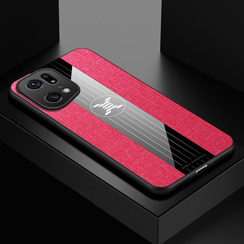 Funda Silicona Ultrafina Goma Carcasa X01L para Oppo Find X5 Pro 5G Rojo