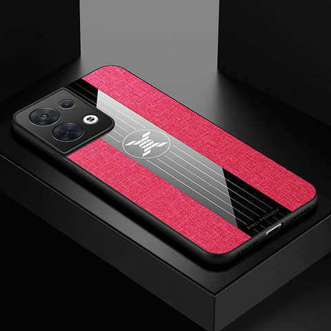 Funda Silicona Ultrafina Goma Carcasa X01L para Oppo Reno8 5G Rojo