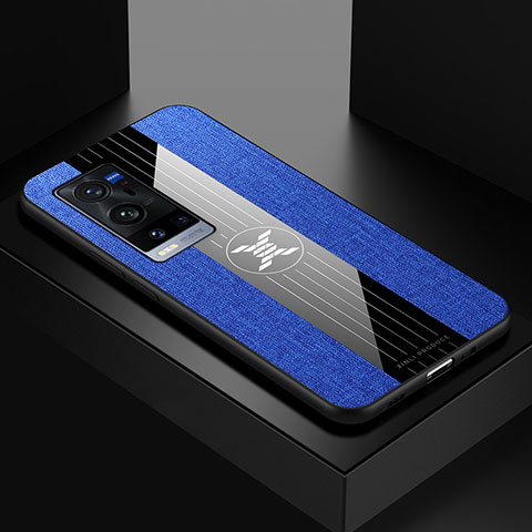 Funda Silicona Ultrafina Goma Carcasa X01L para Vivo X60 Pro+ Plus 5G Azul