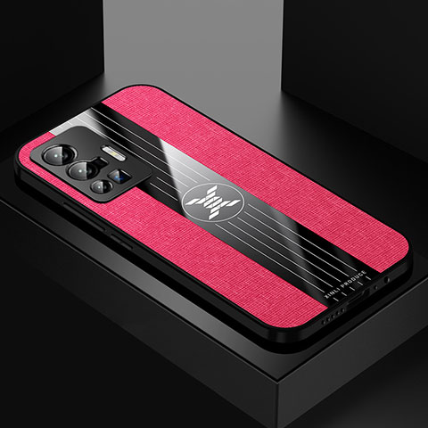 Funda Silicona Ultrafina Goma Carcasa X01L para Vivo X70 Pro 5G Rojo