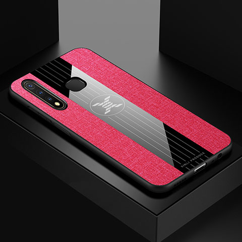 Funda Silicona Ultrafina Goma Carcasa X01L para Vivo Y19 Rojo