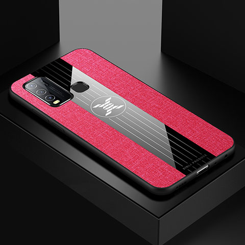 Funda Silicona Ultrafina Goma Carcasa X01L para Vivo Y50 Rojo