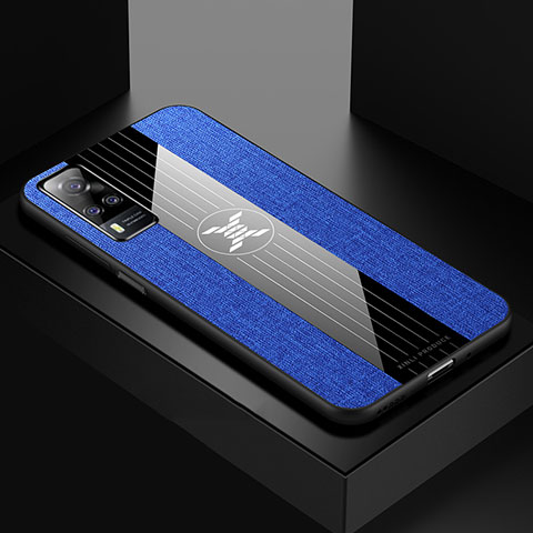 Funda Silicona Ultrafina Goma Carcasa X01L para Vivo Y53s NFC Azul