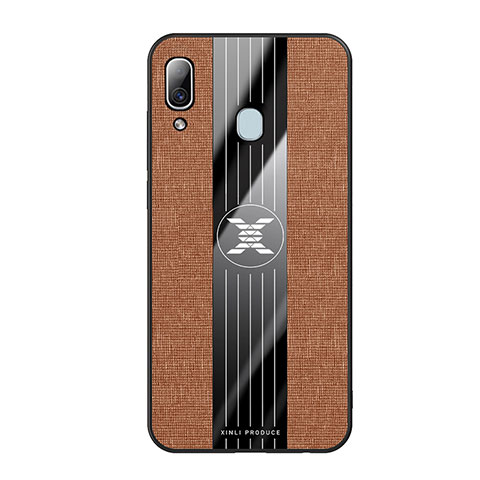 Funda Silicona Ultrafina Goma Carcasa X02L para Samsung Galaxy A20 Marron