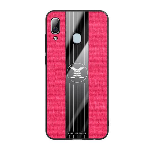 Funda Silicona Ultrafina Goma Carcasa X02L para Samsung Galaxy A20 Rojo