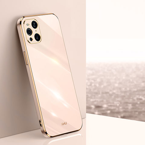 Funda Silicona Ultrafina Goma Carcasa XL1 para Oppo Find X3 5G Oro