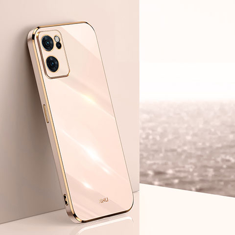 Funda Silicona Ultrafina Goma Carcasa XL1 para Oppo Find X5 Lite 5G Oro