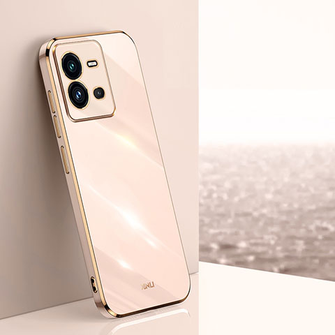 Funda Silicona Ultrafina Goma Carcasa XL1 para Vivo V25e Oro