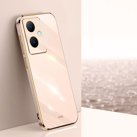 Funda Silicona Ultrafina Goma Carcasa XL1 para Vivo V29 Lite 5G Oro