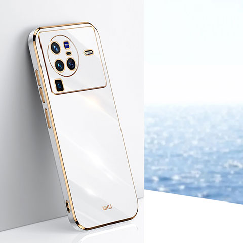 Funda Silicona Ultrafina Goma Carcasa XL1 para Vivo X80 Pro 5G Blanco