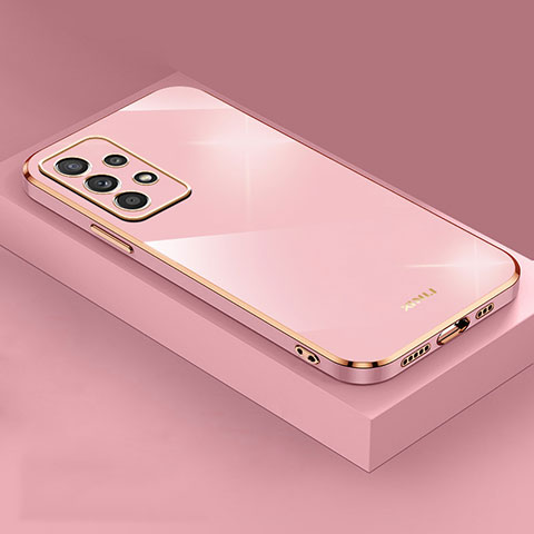 Funda Silicona Ultrafina Goma Carcasa XL4 para Samsung Galaxy A32 4G Oro Rosa