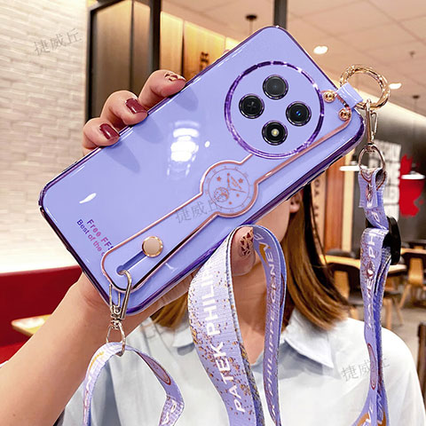 Funda Silicona Ultrafina Goma Carcasa XL5 para Huawei Nova Y91 Morado