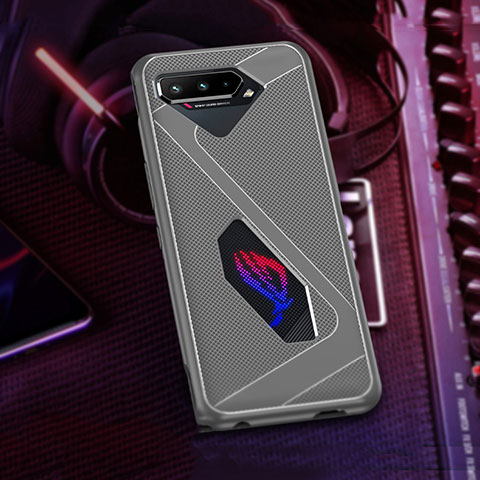 Funda Silicona Ultrafina Goma Carcasa ZJ1 para Asus ROG Phone 5 Pro Gris