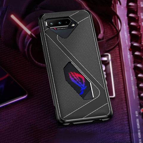 Funda Silicona Ultrafina Goma Carcasa ZJ1 para Asus ROG Phone 5 Pro Negro