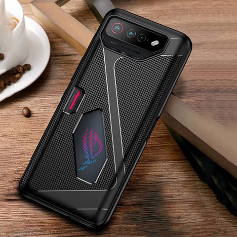 Funda Silicona Ultrafina Goma Carcasa ZJ1 para Asus ROG Phone 7 Ultimate Negro