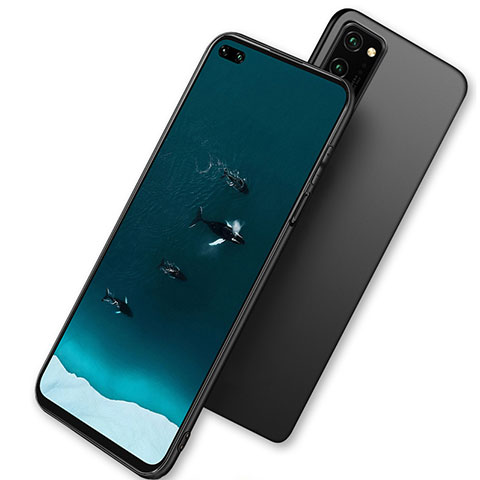 Funda Silicona Ultrafina Goma para Huawei Honor V30 Pro 5G Negro