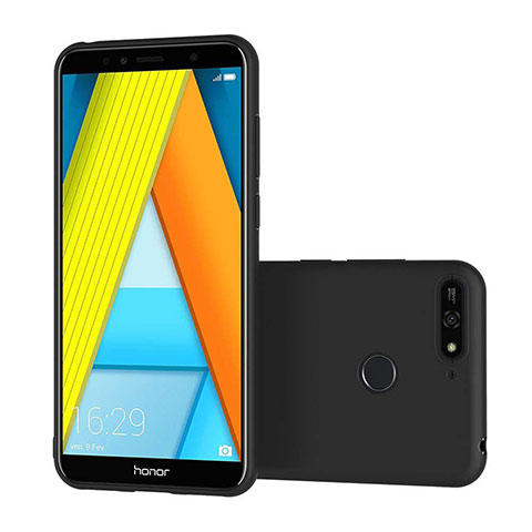 Funda Silicona Ultrafina Goma S02 para Huawei Honor 7A Negro