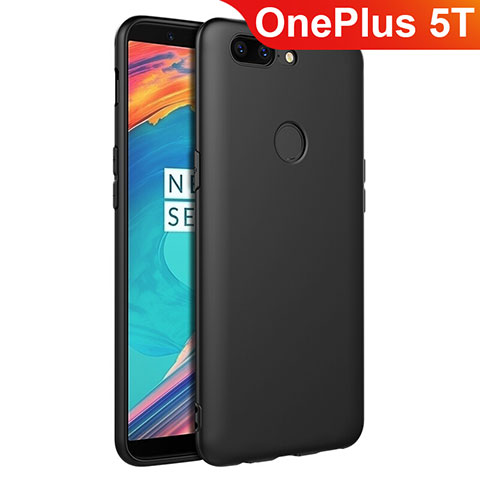 Funda Silicona Ultrafina Goma S02 para OnePlus 5T A5010 Negro