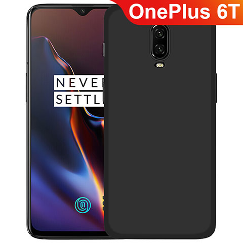 Funda Silicona Ultrafina Goma S02 para OnePlus 6T Negro