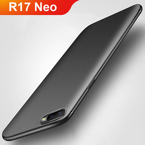 Funda Silicona Ultrafina Goma S02 para Oppo R17 Neo Negro