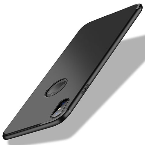 Funda Silicona Ultrafina Goma S04 para Apple iPhone X Negro