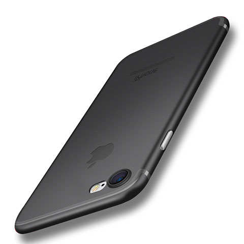 Funda Silicona Ultrafina Goma S05 para Apple iPhone 7 Negro