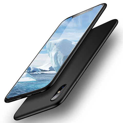 Funda Silicona Ultrafina Goma S05 para Apple iPhone Xs Negro