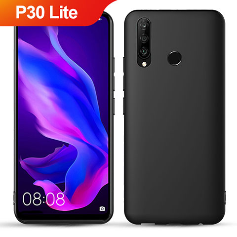 Funda Silicona Ultrafina Goma S05 para Huawei P30 Lite XL Negro