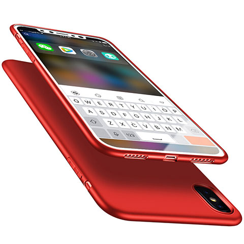 Funda Silicona Ultrafina Goma S14 para Apple iPhone X Rojo