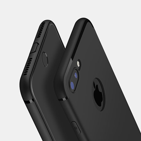 Funda Silicona Ultrafina Goma Z05 para Apple iPhone 8 Plus Negro