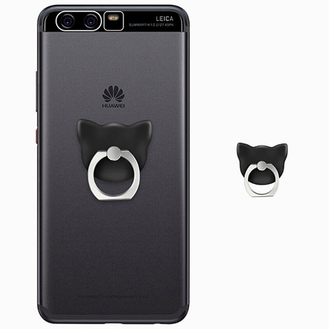 Funda Silicona Ultrafina Transparente con Anillo de dedo Soporte para Huawei P10 Claro