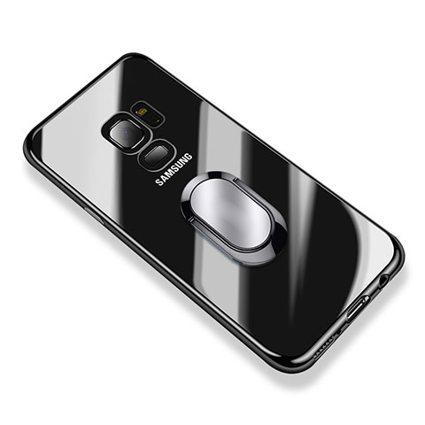 Funda Silicona Ultrafina Transparente con Anillo de dedo Soporte para Samsung Galaxy S9 Claro