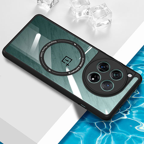 Funda Silicona Ultrafina Transparente con Mag-Safe Magnetic BH1 para OnePlus 12R 5G Negro