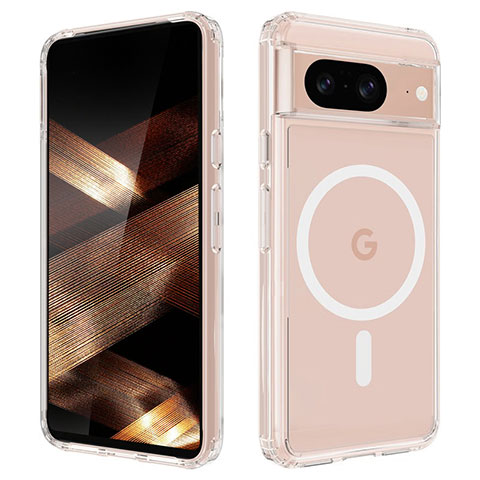 Funda Silicona Ultrafina Transparente con Mag-Safe Magnetic para Google Pixel 7a 5G Negro