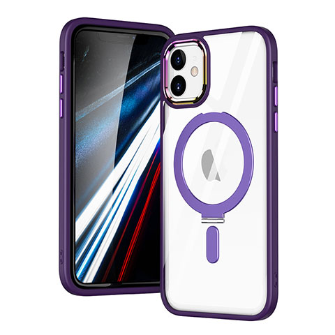 Funda Silicona Ultrafina Transparente con Mag-Safe Magnetic SD1 para Apple iPhone 11 Morado