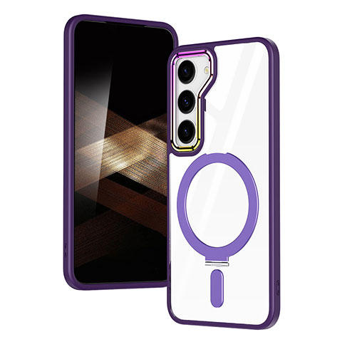 Funda Silicona Ultrafina Transparente con Mag-Safe Magnetic SD1 para Samsung Galaxy S24 Plus 5G Morado