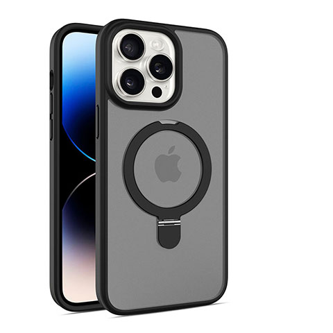 Funda Silicona Ultrafina Transparente con Mag-Safe Magnetic T02 para Apple iPhone 14 Pro Max Negro