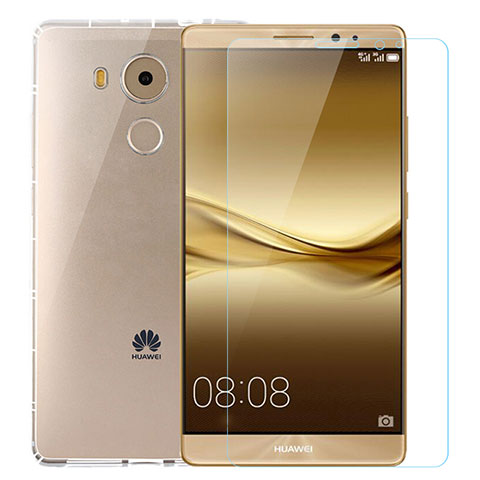 Funda Silicona Ultrafina Transparente con Protector de Pantalla para Huawei Mate 8 Claro