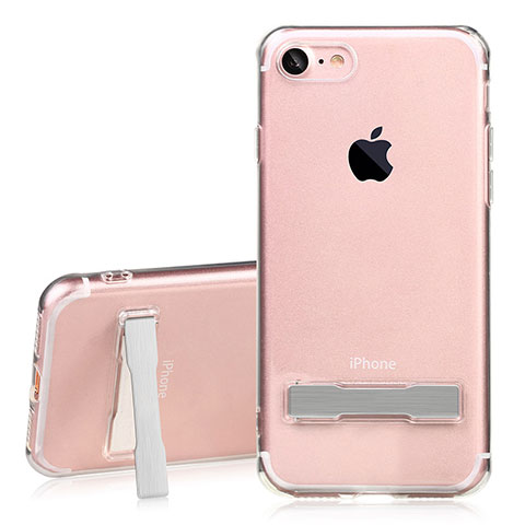 Funda Silicona Ultrafina Transparente con Soporte para Apple iPhone SE3 ((2022)) Claro